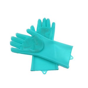 硅膠清潔手套-34.5x15.5cm/可選色-單面單色印刷