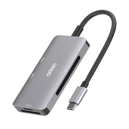 Type C讀卡機-支援CF/SD/TF卡/2USB 3.0-ABS塑料 鋁合金