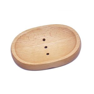 桌上型單層竹木肥皂盒-橢圓形