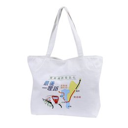 帆布袋-W43XH32.5XD9cm-厚度16oz彩色熱轉印帆布印刷-客製化帆布訂做