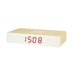 木製LED無線充電器桌上電子鬧鐘