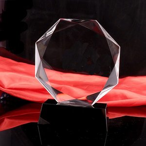 不規則鑽石造型水晶獎盃