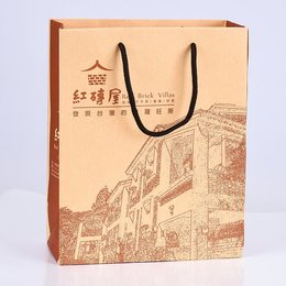150P赤牛皮紙袋-22.5x28x10.5cm單色單面印刷手提袋-客製化紙袋設計 