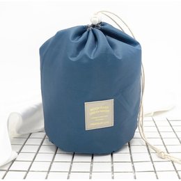 防水束口式旅行盥洗包-聚酯纖維化妝包