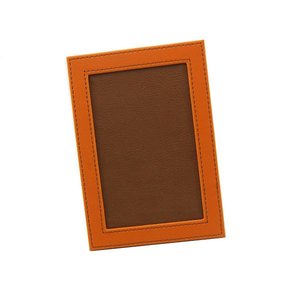 橘棕色PU皮革相框