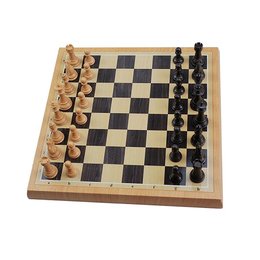 簡約仿木塑膠製西洋棋套組