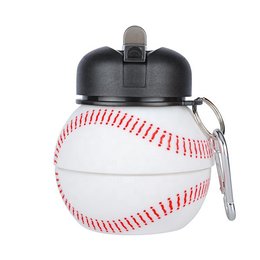 550ml棒球造型水瓶-可摺疊矽膠水壺