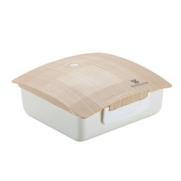 仿木紋分隔便當盒-PP塑膠餐盒 