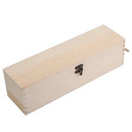 禮品盒-掀蓋式手提單支紅酒松木禮品盒-可客製化印刷logo