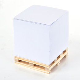 方型紙磚-7.5x7.5x7.5cm空白無印刷-附棧板便條紙