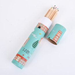12色色鉛筆-紙圓筒廣告單色印刷禮品-環保廣告筆-客製印刷贈品筆