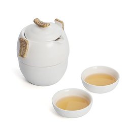 155ml一壺兩杯陶瓷茶具組-附濾茶器
