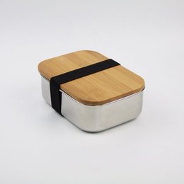單層兩格木製餐盒-304不鏽鋼餐盒