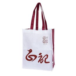 不織布購物袋-厚度100G-尺寸W28xH36xD21.5cm-四面單色可客製化印刷