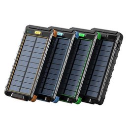 10000mAh-ABS防水太陽能手電筒行動電源