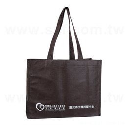 不織布購物袋-厚度80G-尺寸W30.5xH24xD10cm-單面單色可客製化印刷