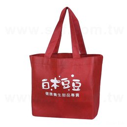 不織布環保購物袋-厚度80G-W32xH20xD14cm-單面單色可客製化印刷-推薦款