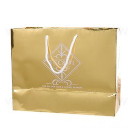 150g單面亮金箔紙袋-W30xH 24xD13cm-單面亮膜手提袋-客製化紙袋設計