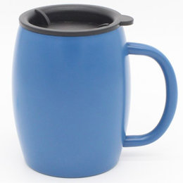 圓肚304不鏽鋼咖啡杯-附蓋子