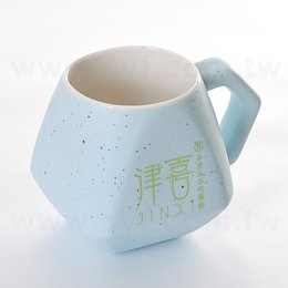 350ml滿天星菱形陶瓷馬克杯H-客製印刷LOGO圖案