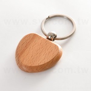 愛心造型木製鑰匙圈