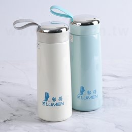 不鏽鋼保溫杯-400ml不鏽鋼保溫杯-附矽膠手提繩