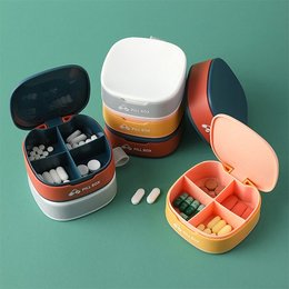 藥盒-便攜式撞色藥盒-禮贈品推薦(現貨)