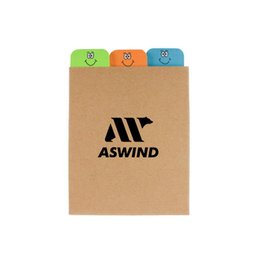 笑臉款抽取式便條紙H-W7.5*H9.5cm-牛皮紙