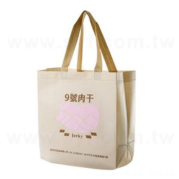 不織布購物袋-厚度80G-尺寸W27xH27xD12cm-雙面雙色可客製化印刷