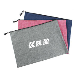 單層拉鍊袋H-牛津布材質W38xH27cm-單面單色印刷-可印LOGO