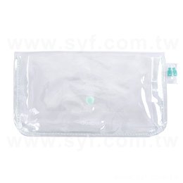 化妝包-簡約風透明化妝包-長22x高22.5x寬4.5cm-可印刷logo