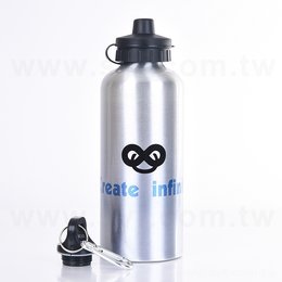 運動水壺-鋁製600ml/附環狀蓋R7.3x21cm-客製化印刷logo(同59CT-0113)