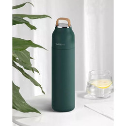 304不鏽鋼硅膠軟提手保溫杯500ml-100個起訂-可印LOGO