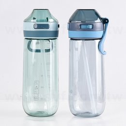 潮流運動塑膠鴨嘴帶吸管杯650ml-可印LOGO