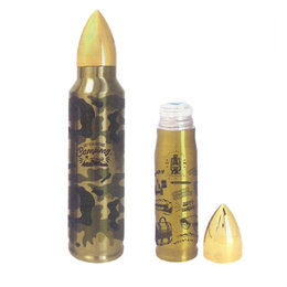 子彈型保溫瓶-瓶身金色瓶-304不鏽鋼-1000ml-可客製化印刷logo