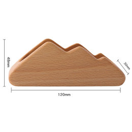 創意木製名片盒-山峰款名片座