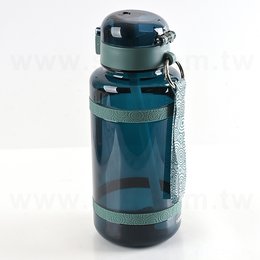 1000ml運動水瓶-Tritan彈蓋式吸管杯-附掛繩-可印LOGO