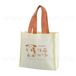 不織布購物袋-厚度80G-尺寸W23XH21XD9cm-雙面單色印刷