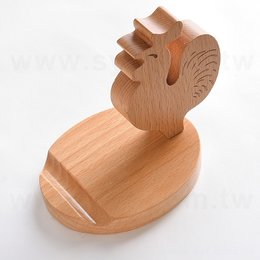 公雞木製手機支架-可印LOGO