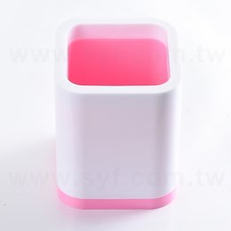 方形塑料筆筒H-可印LOGO