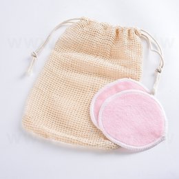 環保化妝棉墊-5入組-天鵝絨+竹纖維洗顏卸妝布-可客製化印刷logo