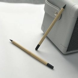 環保竹製無盡無墨永恆鉛筆帶黑色橡皮擦
