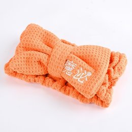 彈性蝴蝶結髮帶-客製單色刺繡