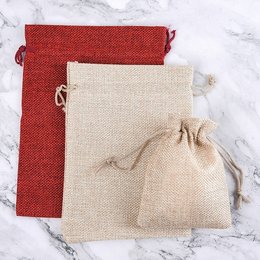 仿麻布束口袋-飾品包裝袋