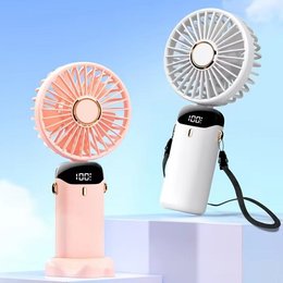 USB風扇- LED電量顯示附底座