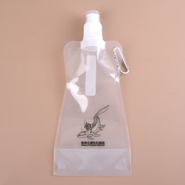客製透明摺疊水袋-單色印刷附掛鈎