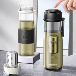 Tritan材質磁吸泡茶杯-茶水分離水壺