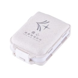 小麥秸稈三層藥盒-客製單色印刷