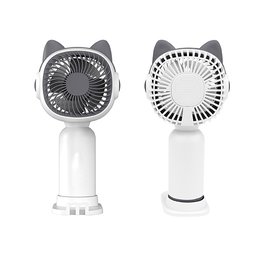 貓耳造型手機支架底座小風扇
