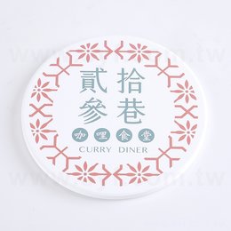 陶瓷吸水杯墊-圓形白胚11cm-可客製化印刷LOGO